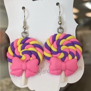 Colorful Lollipop Earrings for Kids
